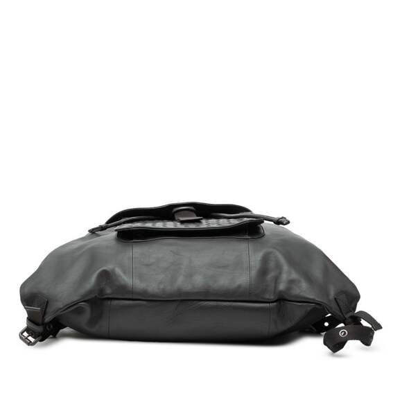 BOTTEGA VENETA Gray Leather Intrecciato Backpack main image 6